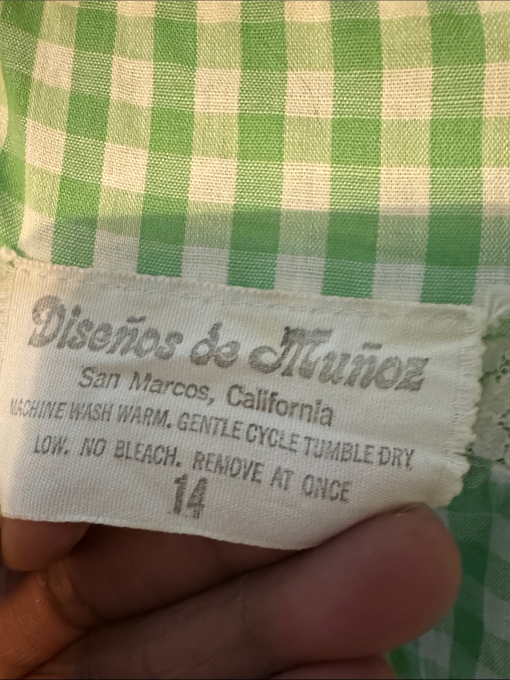 Vintage Gingham Western Baby Doll Dress - Picture 3 of 15